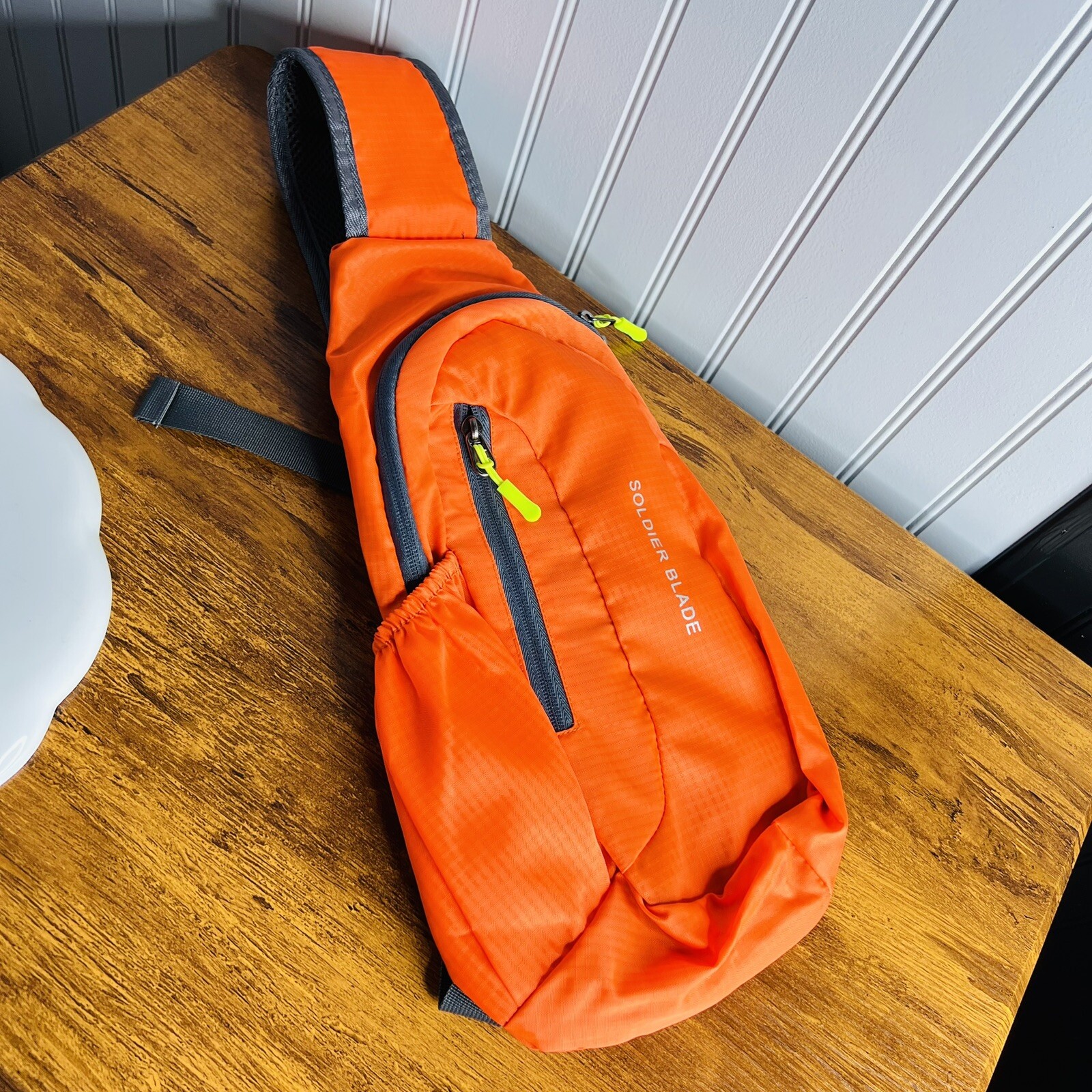Soldier Blade Waterproof Sling Shoulder Bag Backpack Adjustable Strap Orange 4