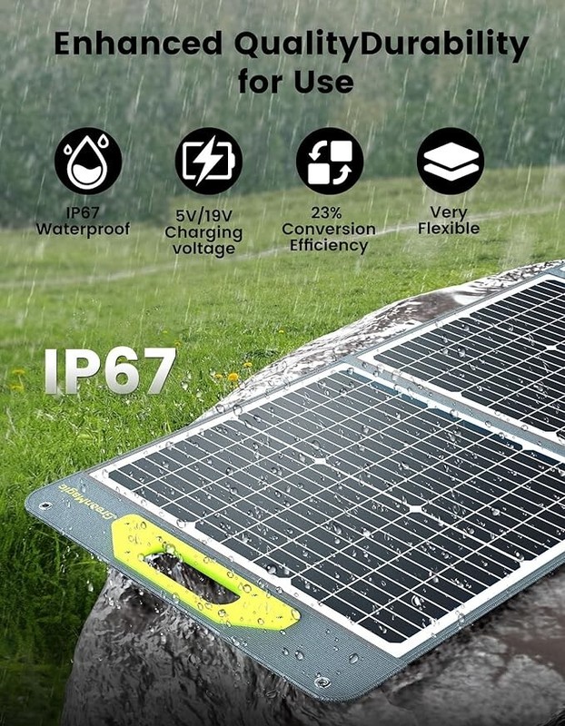 GreenMagic 200W Foldable Portable Solar Panel for solar generator gallery