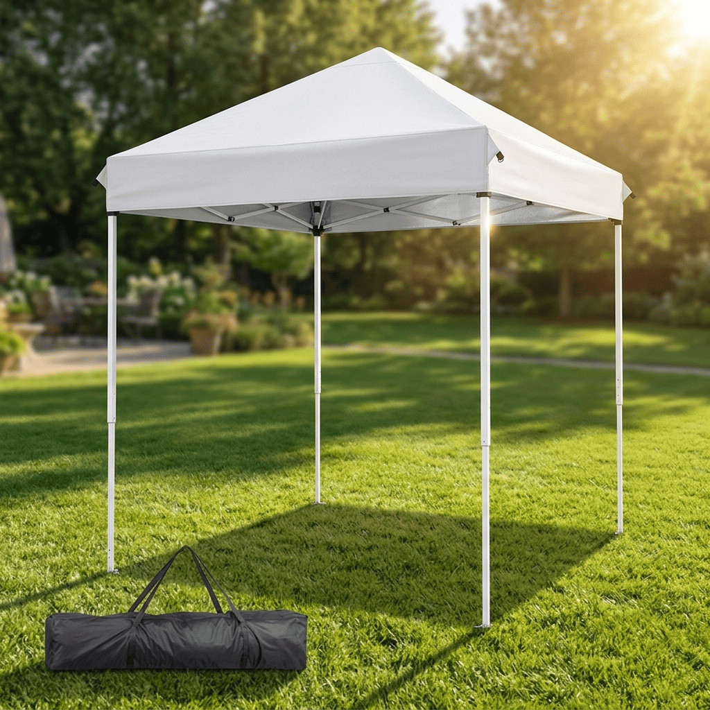 5x5 ft Pop Up Canopy Tent Instant Gazebo Commercial Patio Party Waterproof White gallery