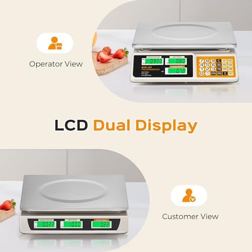 Price Computing Scale 88lb/ 40kg, Commercial Food Weighing Scale 2g Division, gallery