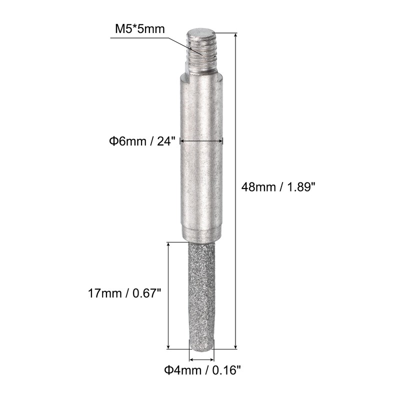 5/32 Inch Diamond Chainsaw Sharpener, 5 Pack for Hand Crank Chainsaw, Silver gallery