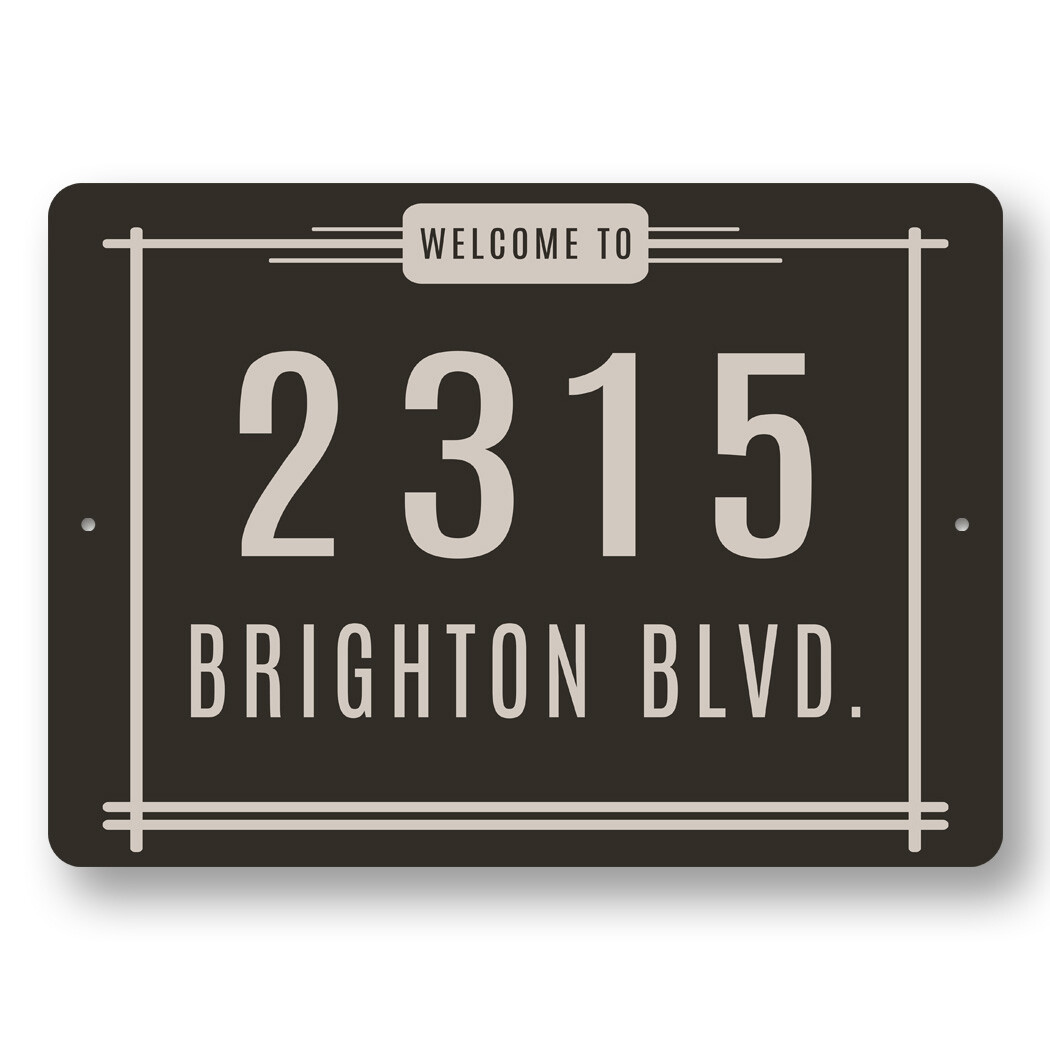 Welcome To Address Metal Sign gallery