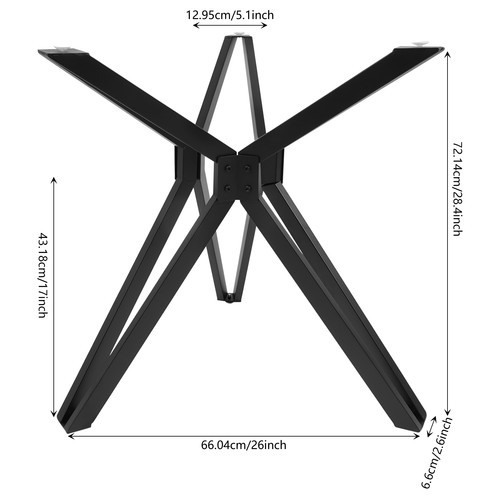 Metal Modern Table Base, Pedestal Dinning Table Legs w/ Suction Cups gallery