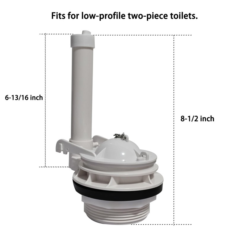 Flush Valve Assembly with Flapper and Chain - Compatible with American Standard gallery