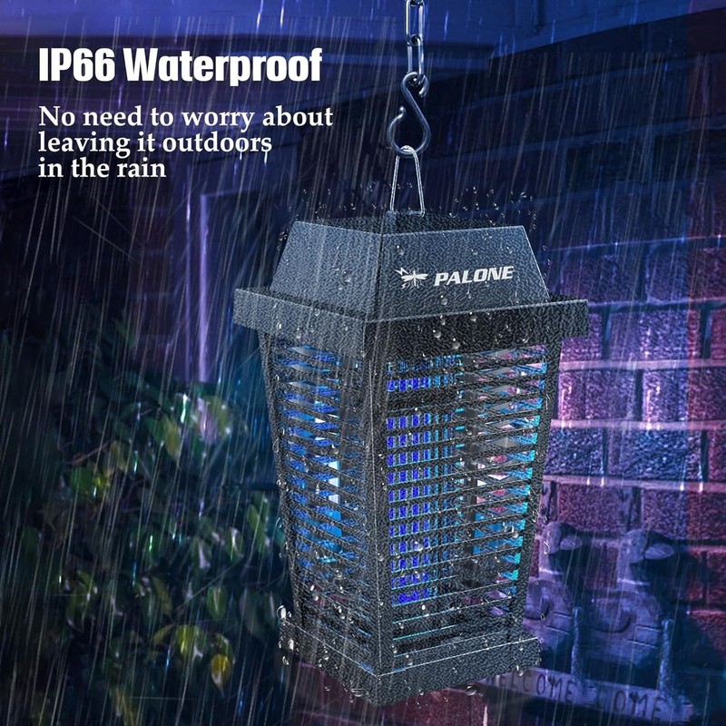 Rechargeable Solar Bug Zapper 4500V-Type-C, UV Light Fly Trap for Indoor/Outdoor gallery