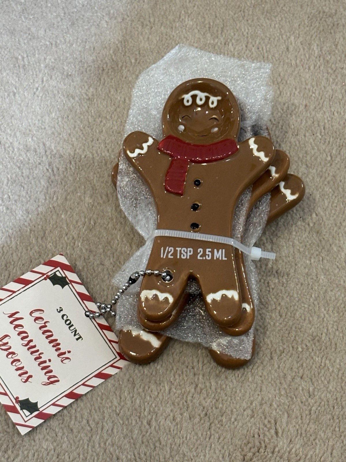 New Gingerbread Man Measuring Spoons 3 Pack, 1/2 TSP, 1 TSP, 1TBSP gallery