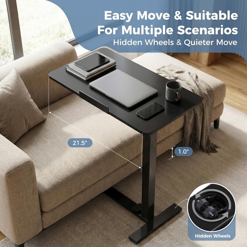 Small Standing Bilateral Inversion Desk,Portable Mobile Desk,Height Adjustable gallery