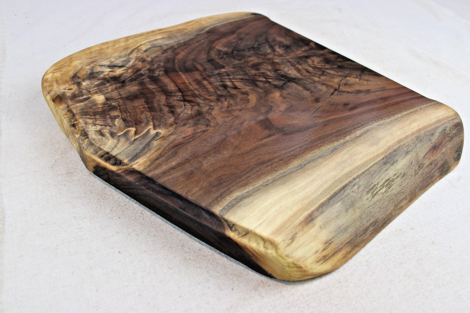 Black Walnut Live Edge Reversible Charcuterie Board 14 L x 15.5W x 1.7"T #3261 gallery