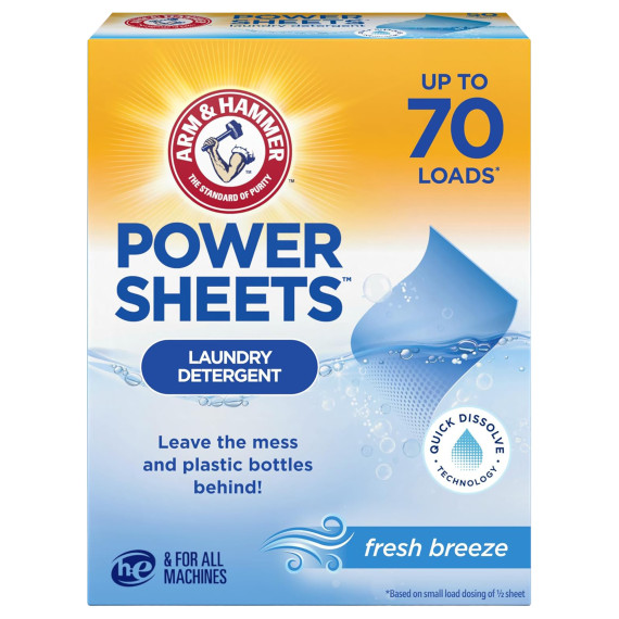 Arm & Hammer Power Sheets Laundry Detergent (35 Count, Fresh Breeze) gallery