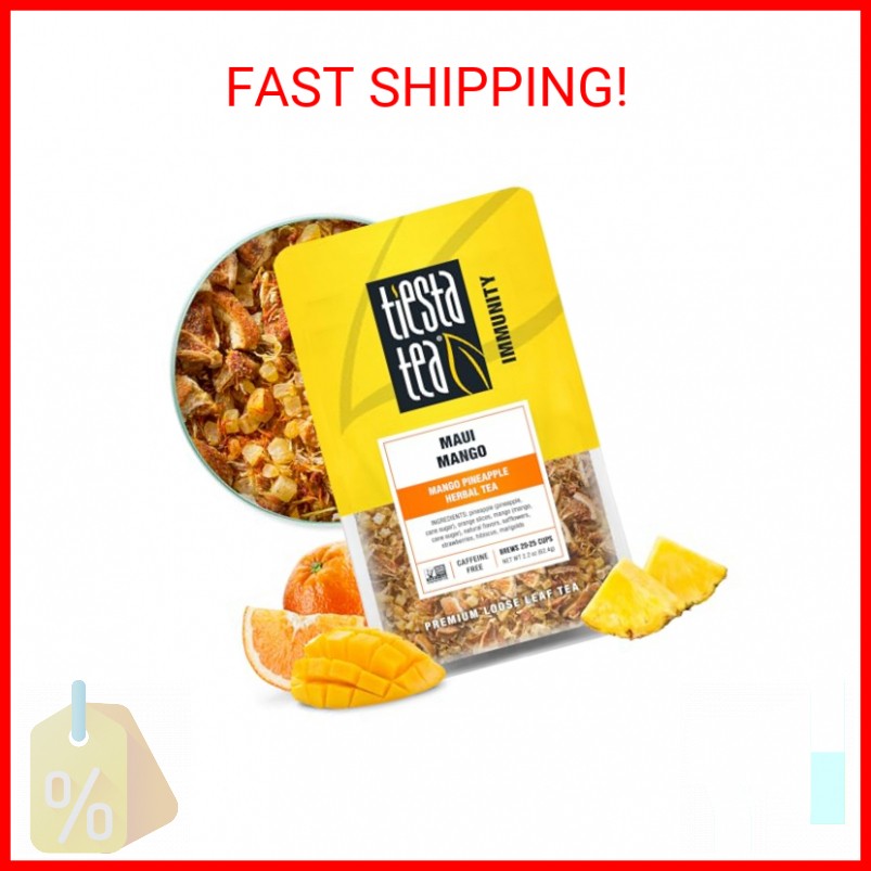 Tiesta Tea Maui Mango, Loose Leaf, Mango Pineapple Herbal Tea, Premium Non-Caffe gallery