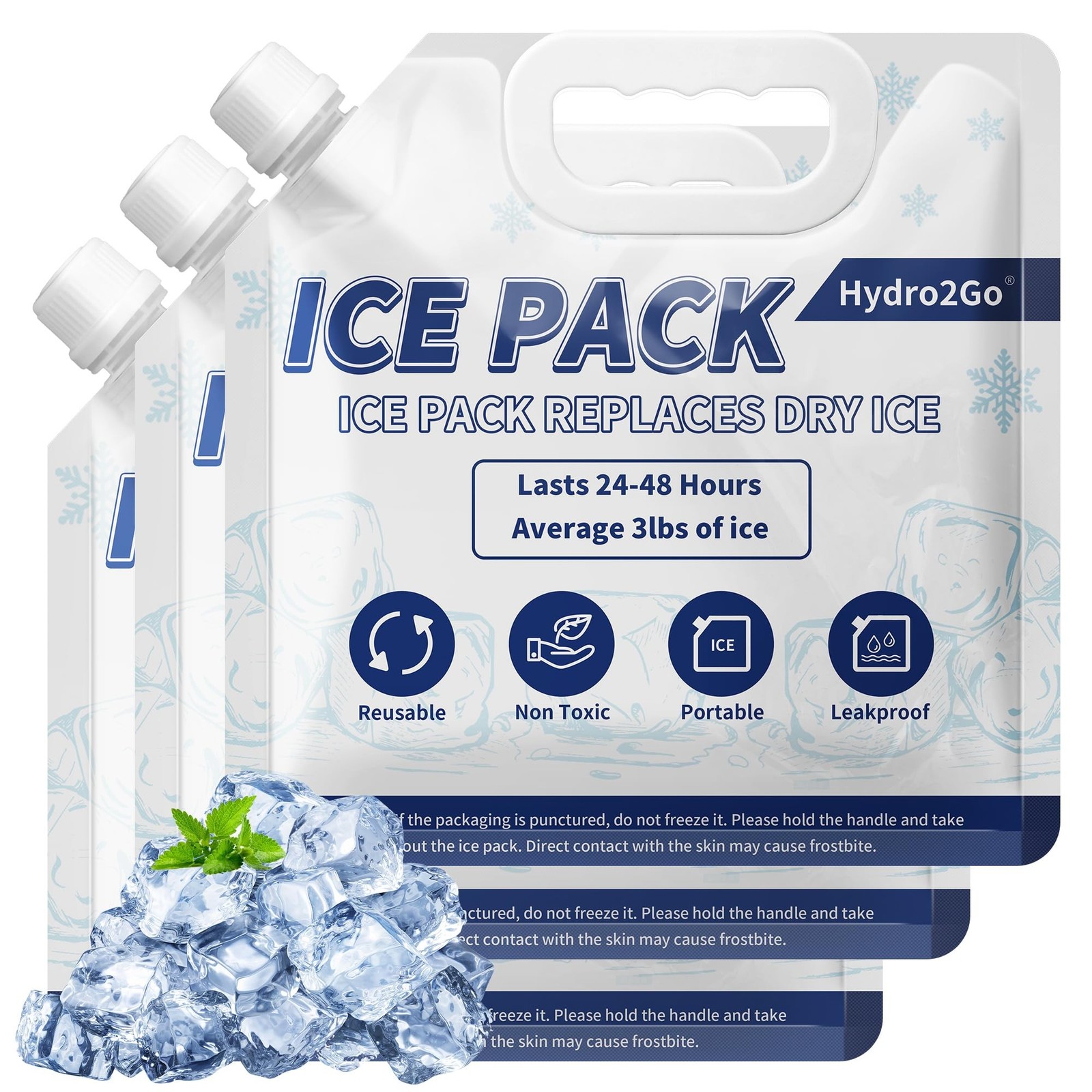 Hydro2Go Reusable Ice Packs for Cooler - Long Lasting Cold Freezer Packs for ... gallery