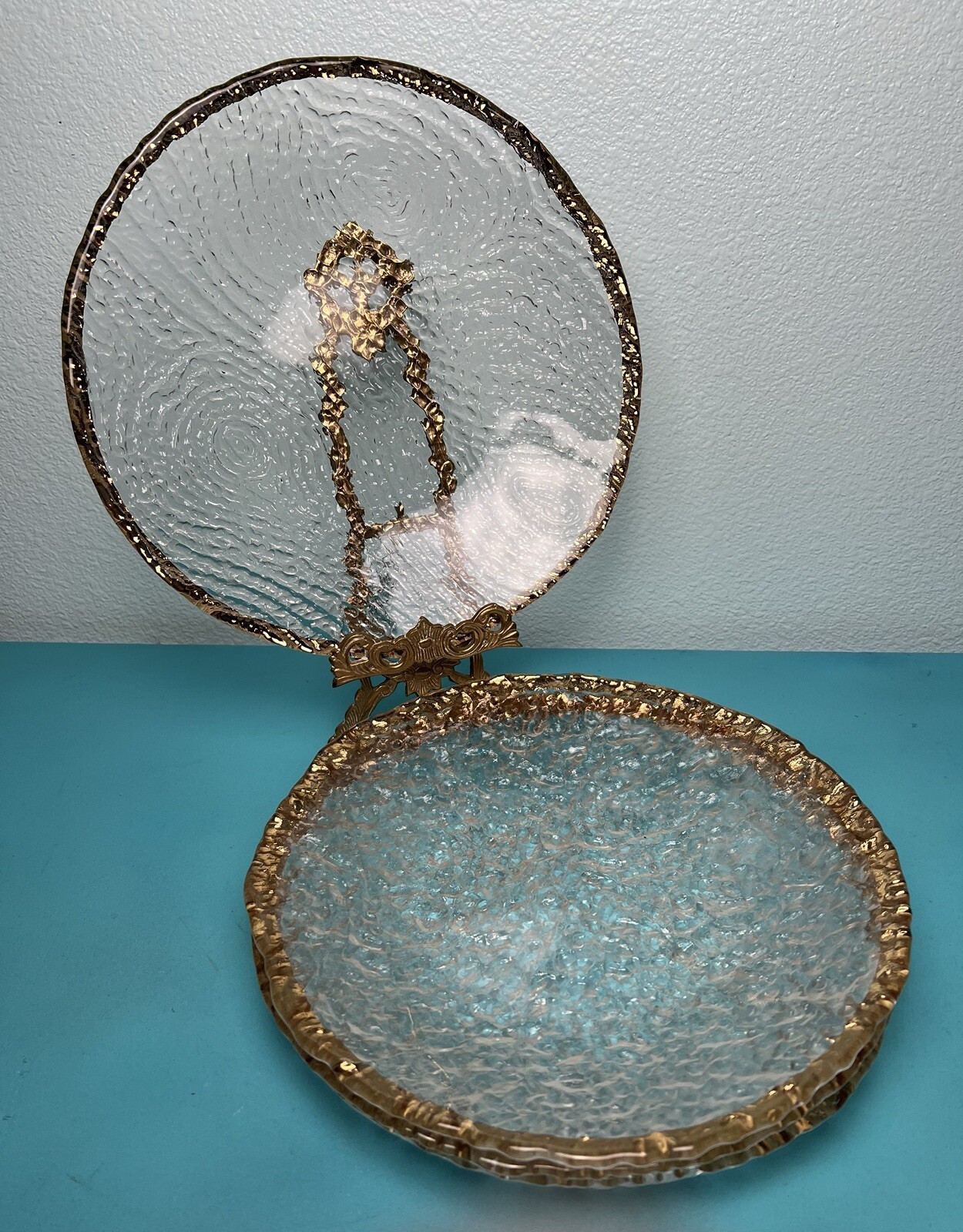 Italian Glacier Glass Dinner Plates x4 gallery