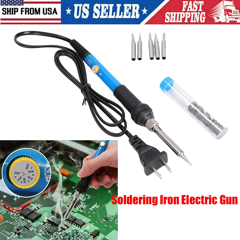 Soldering Iron Electric Gun Adjustable Temperature Welding Solder Wire Set gallery