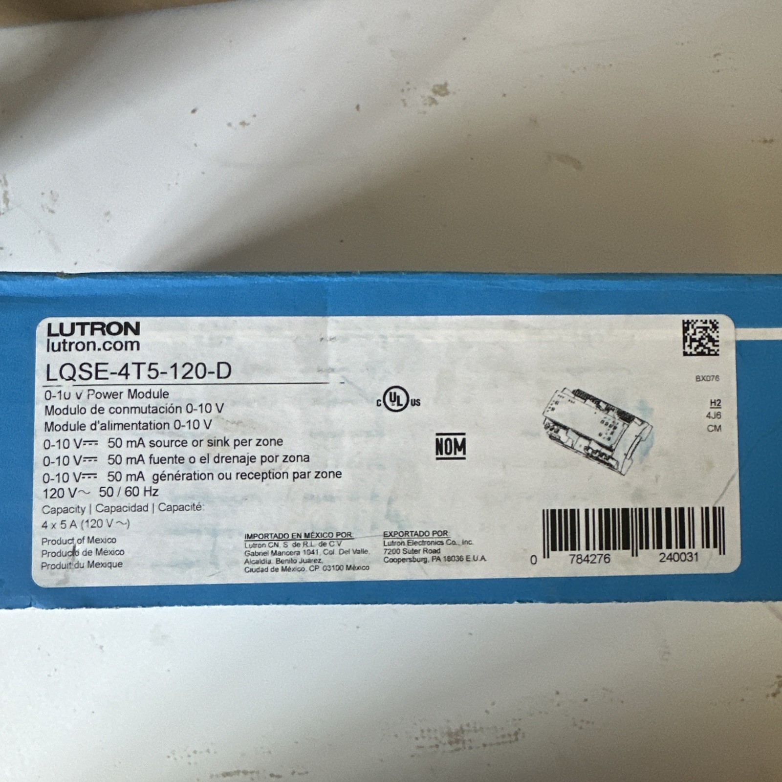 Lutron HomeWorks LQSE-4T5-120-D LED+ Phase Adaptive Power Module 16A 120V gallery