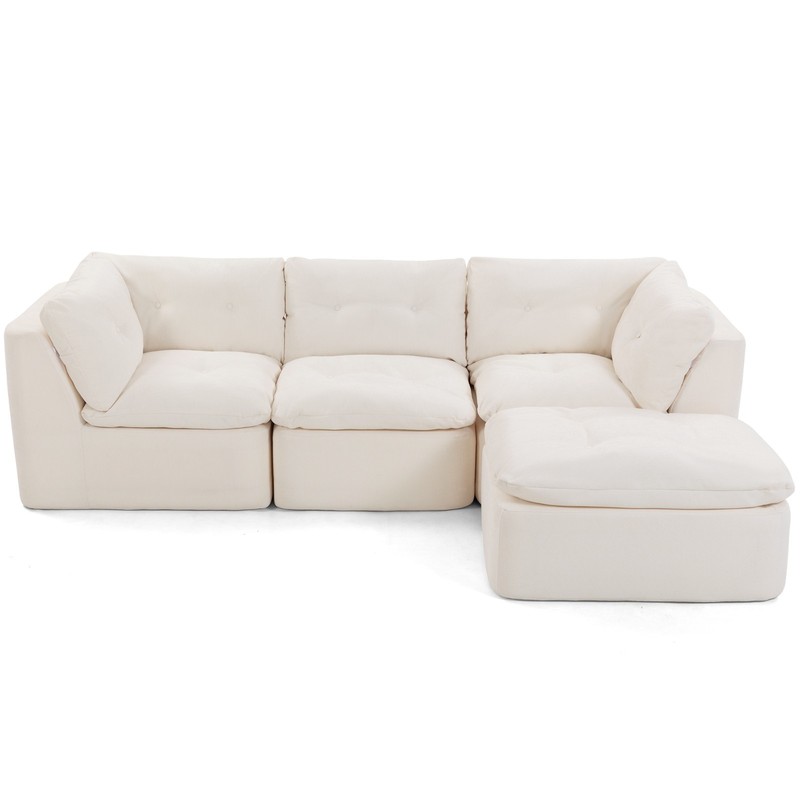 Modular Sectional Sofa Modern L-Shaped Sofa 4-Seater Cloud Couch for Living Room gallery
