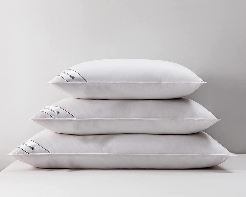 Goose Down Feather Hotel Collection Bed Pillow for Sleeping,100% Cotton gallery
