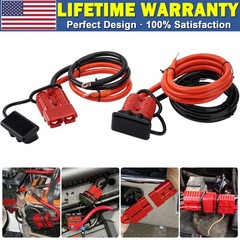 7FT Quick Disconnect Winch Power Cable, 4 AWG 4 Gauge Wiring For Winch Trailer