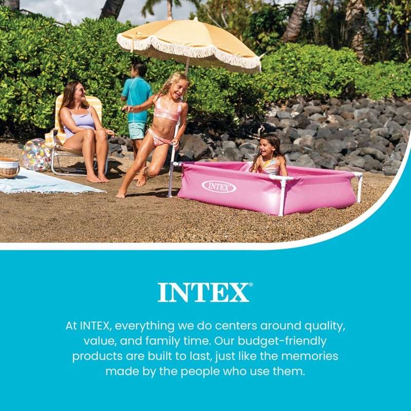 Intex 4ft x 12in Mini Frame Kiddie Beginner Swimming Pool, Ages 3 and Up, Blue gallery