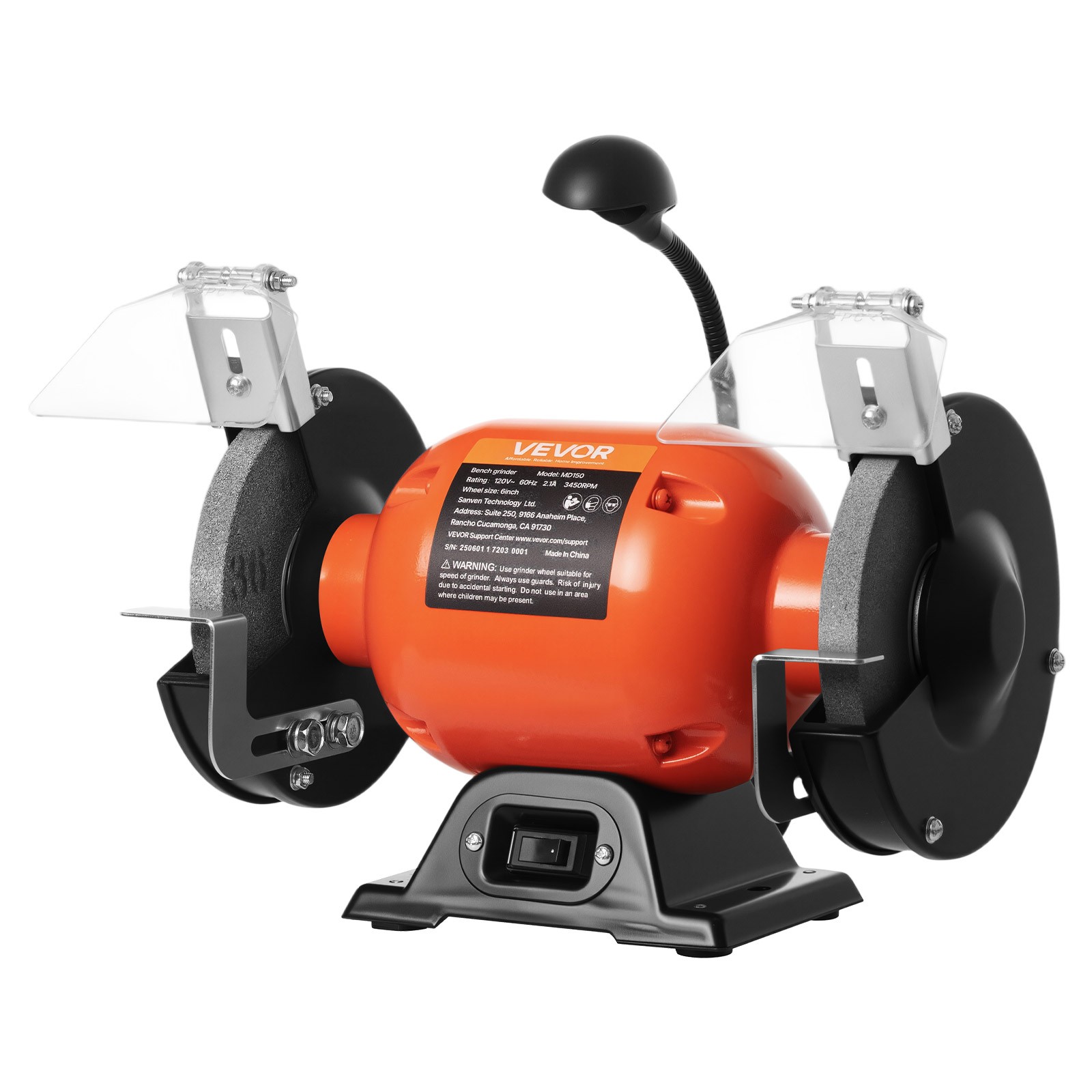 VEVOR Bench Grinder 6-inch Bench Grinder 250W 3450RPM High-Speed Table Grinders gallery