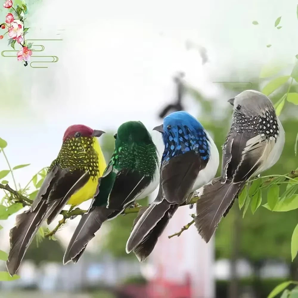 New 2Pcs Artificial Birds Lifelike Parrot Model Garden Lawn Yard Ornaments Lands gallery