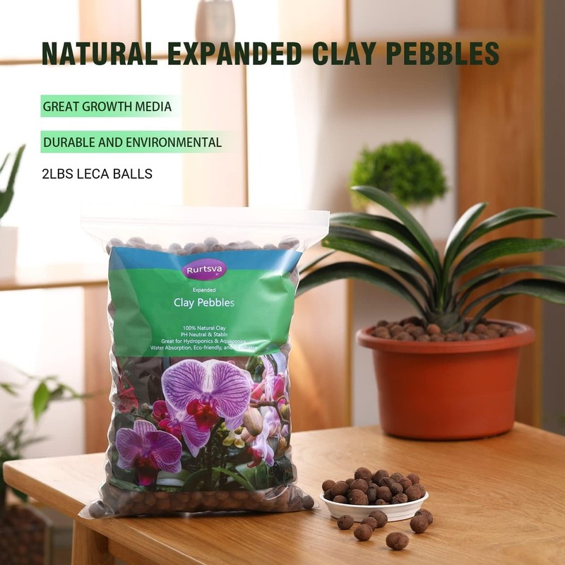 Decorative and Functional 2LBS Clay Pebbles, Perfect for Aquaponics & Gardens gallery
