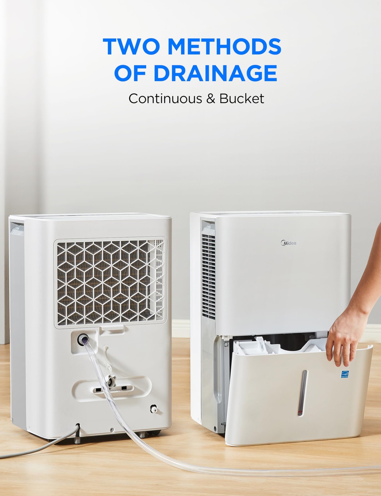 Dehumidifier 35 Pint 3000 Sq Ft Reusable Filter White Midea MAD35C1AWS-A Ideal gallery