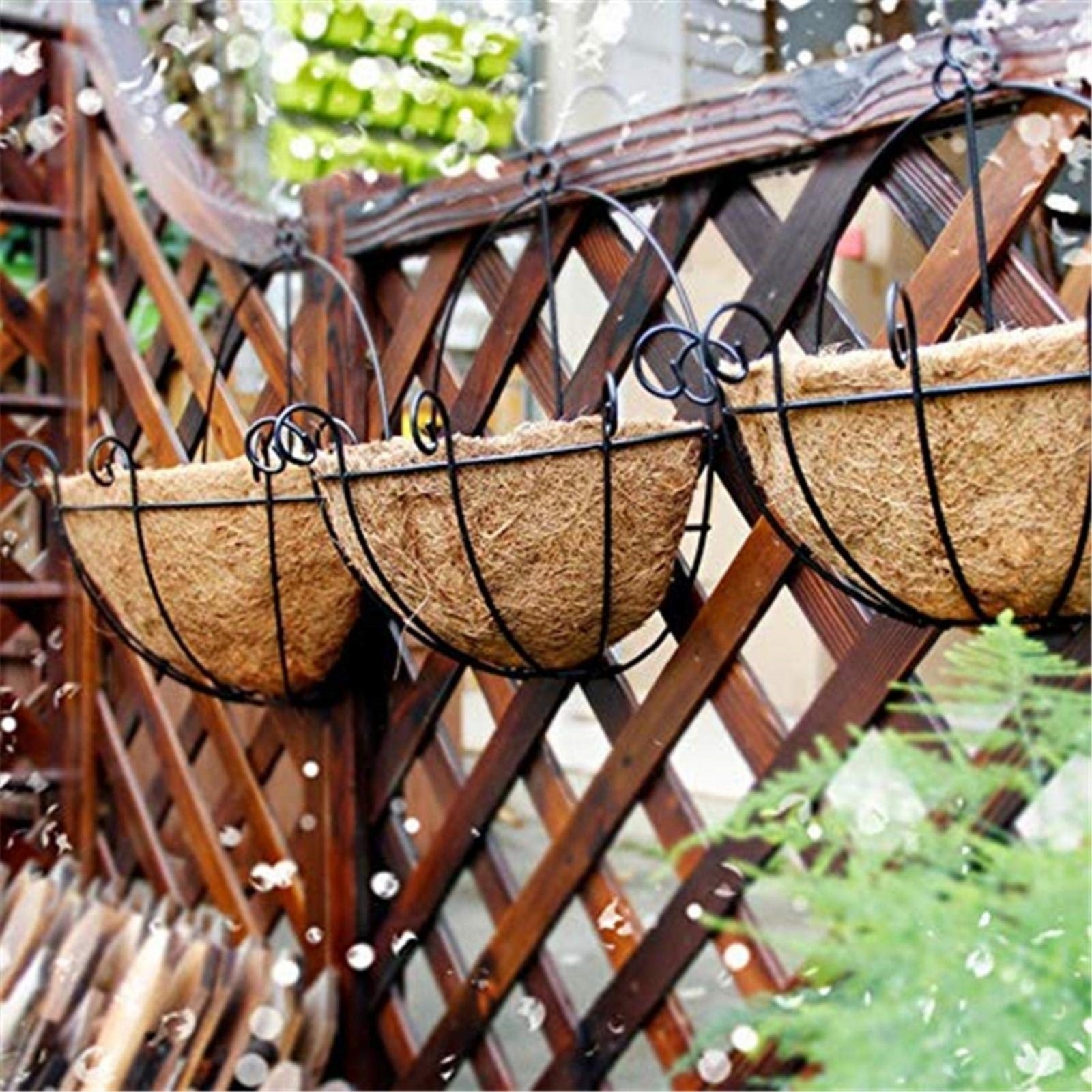 Grower Select 4 Set Coco Liner for 16-inch Wall Basket Planters gallery