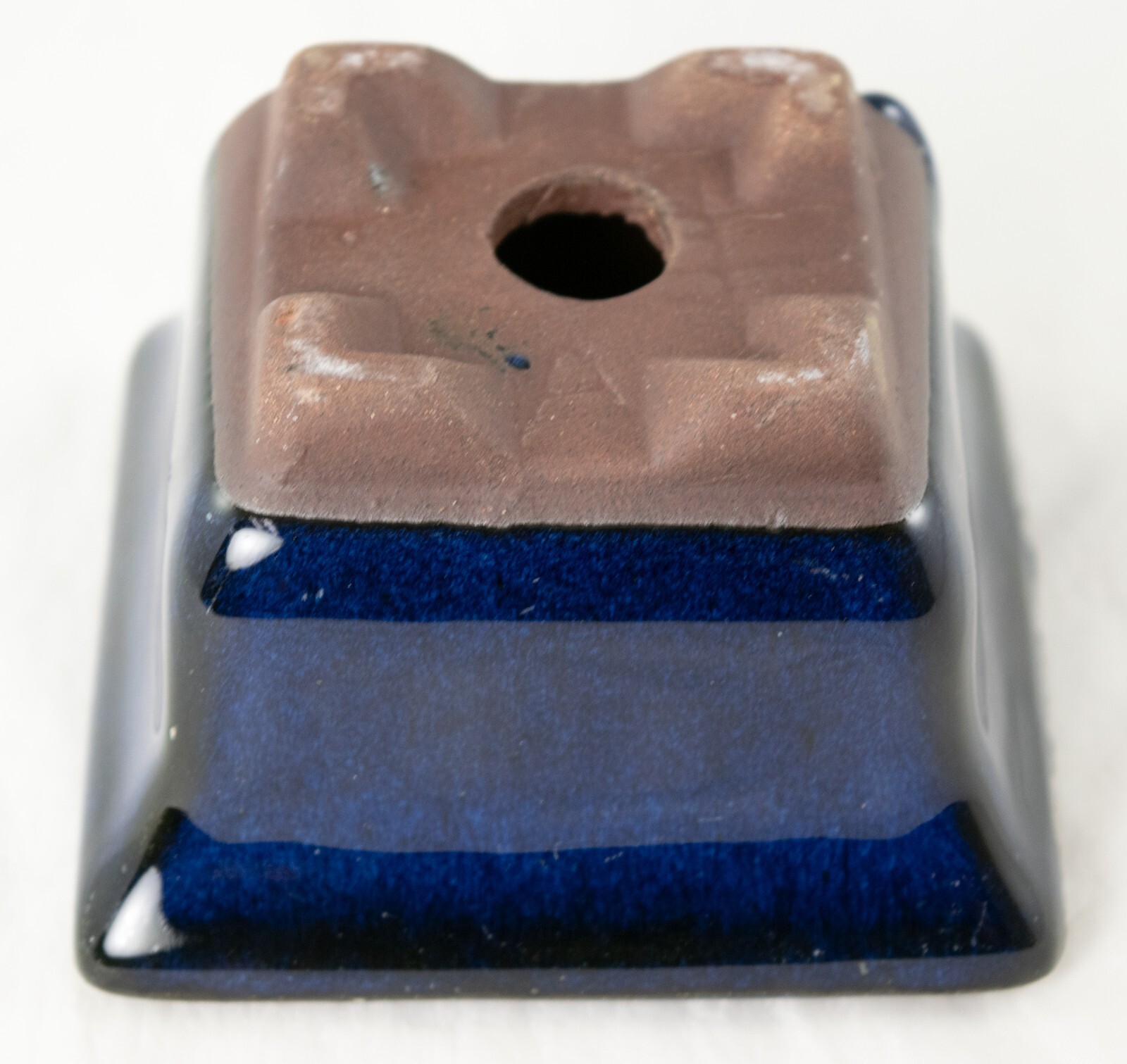 Square Blue Mame Bonsai, Succulent & Accent Plants Pot - 3.25"x 3.25"x 2" + Mesh gallery