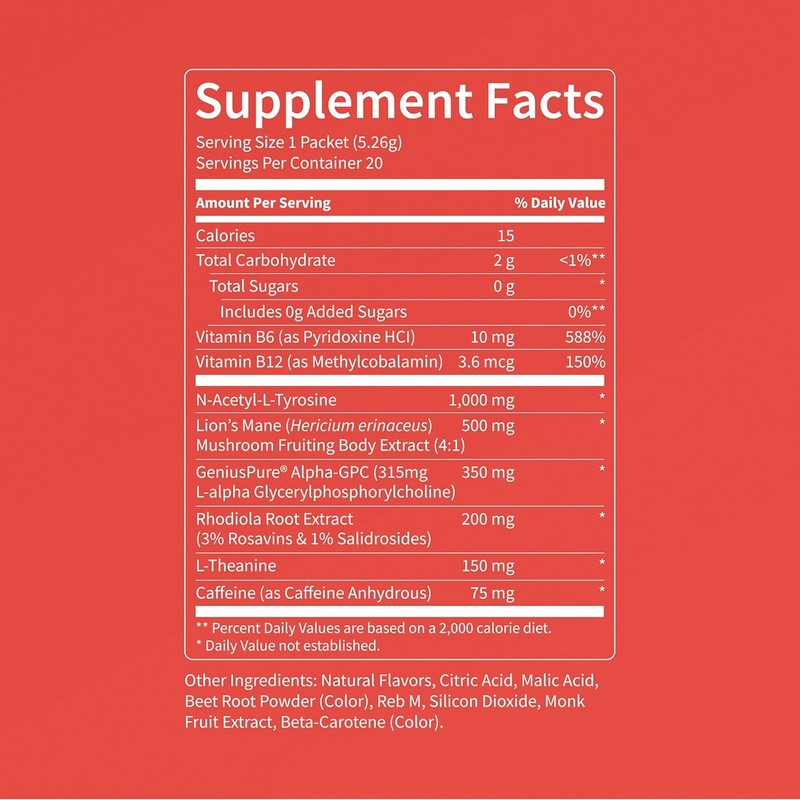 Nello Superfocus?CNootropic Focus Drink Mix for Productivity,L-Theanine gallery