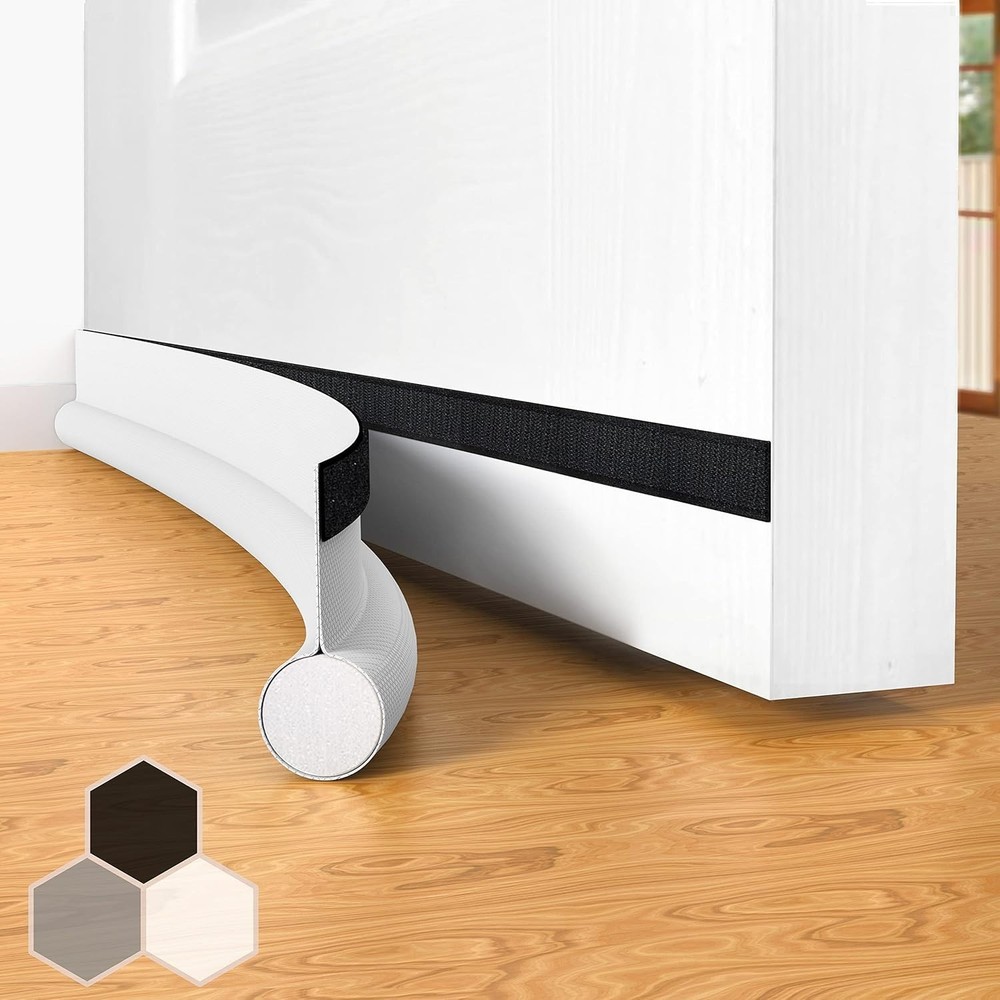 Door Draft Stopper Bottom One Sided Door Draft Blockers 37" Cutable under Door D