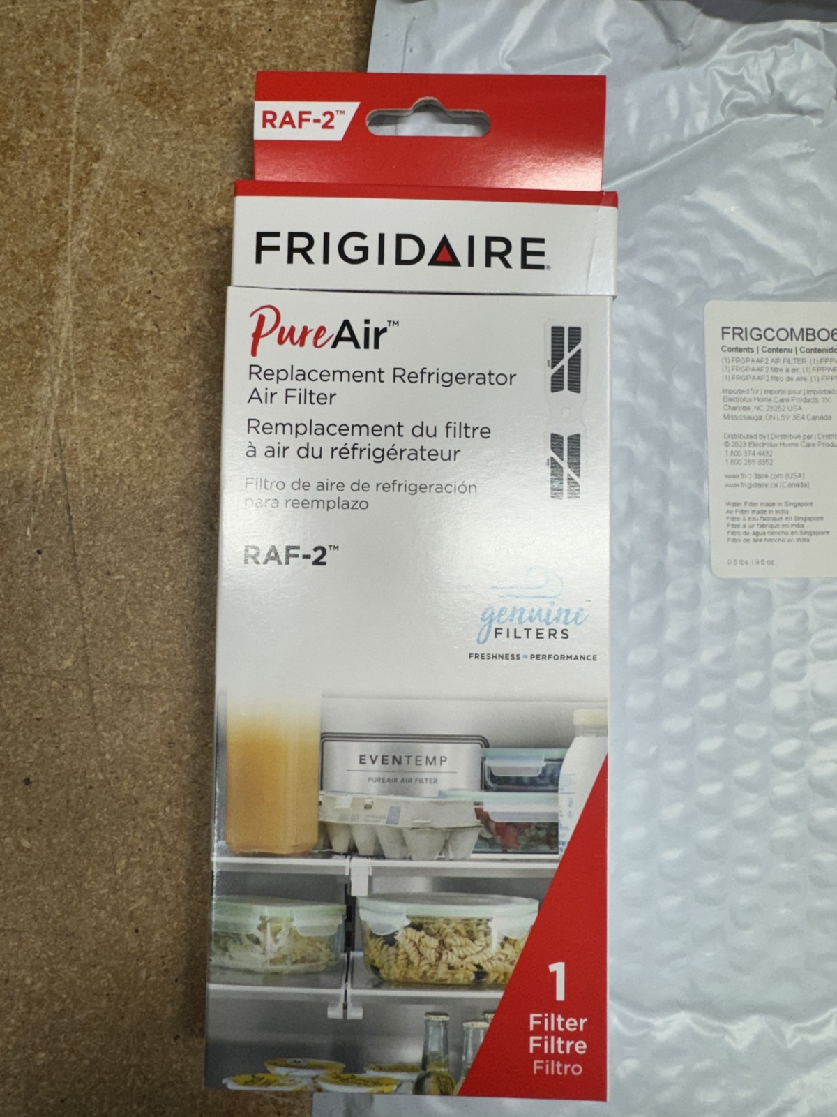 FRIGIDAIRE PUREPOUR PWF-1 & RAF-2 PUREAIR WATER FILTER COMBO KIT gallery