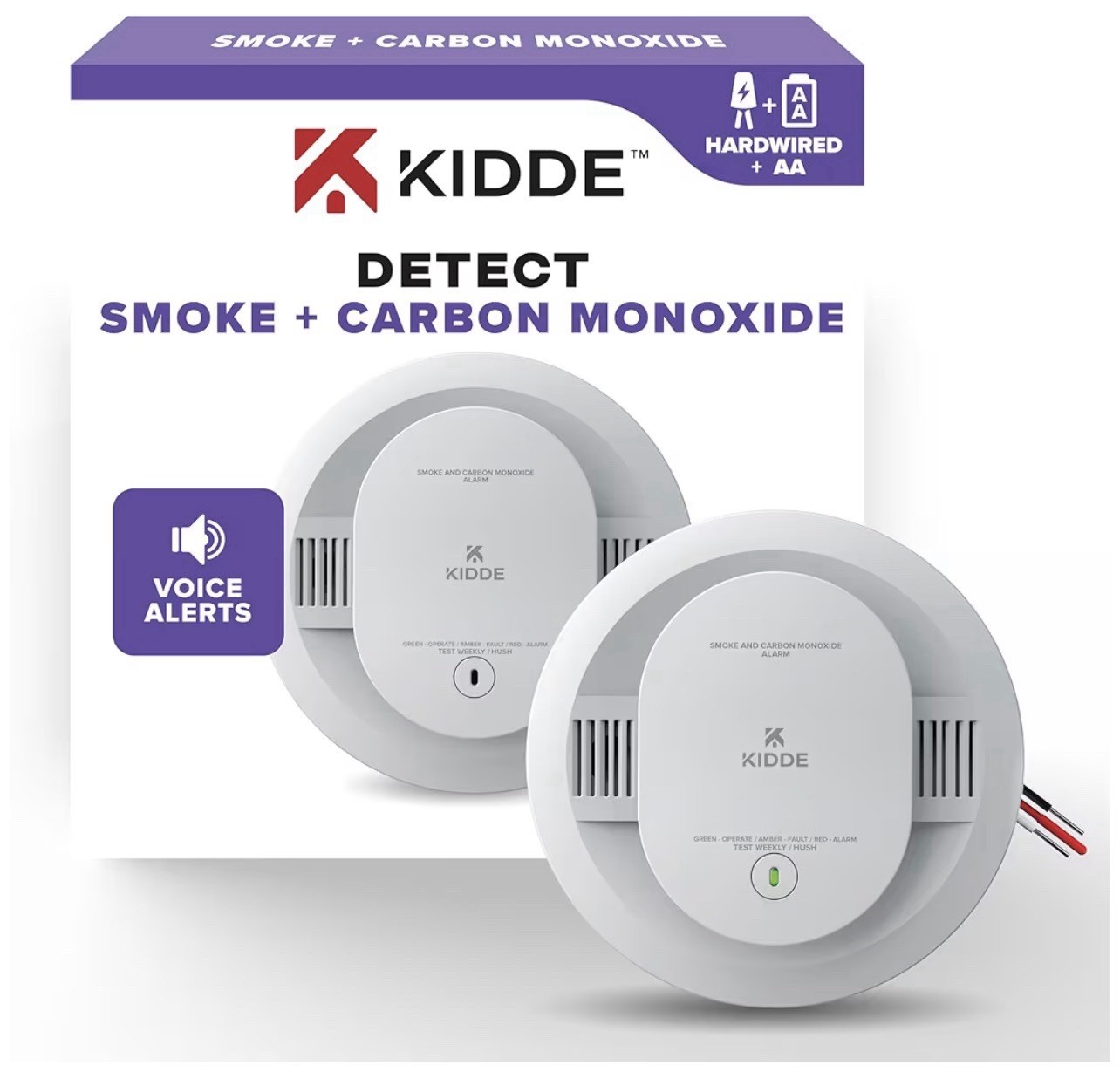 Kidde Smoke and Carbon Monoxide Detector, Hardwired with AA Battery 30CUAR gallery