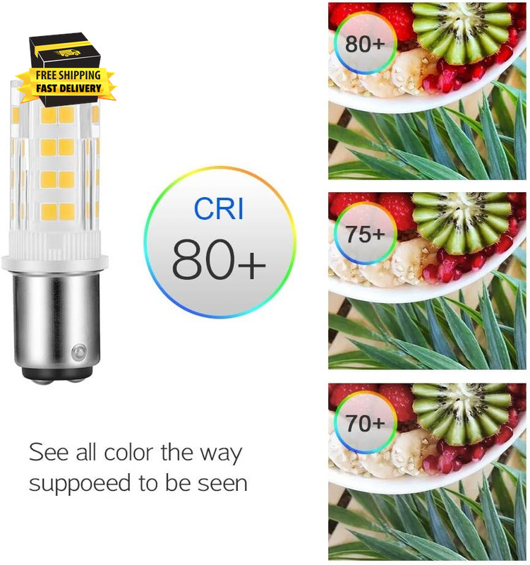 2-Pack Sewing Machine Light Bulb Double Contact BA15D Push in Bulb Daylight Whit gallery