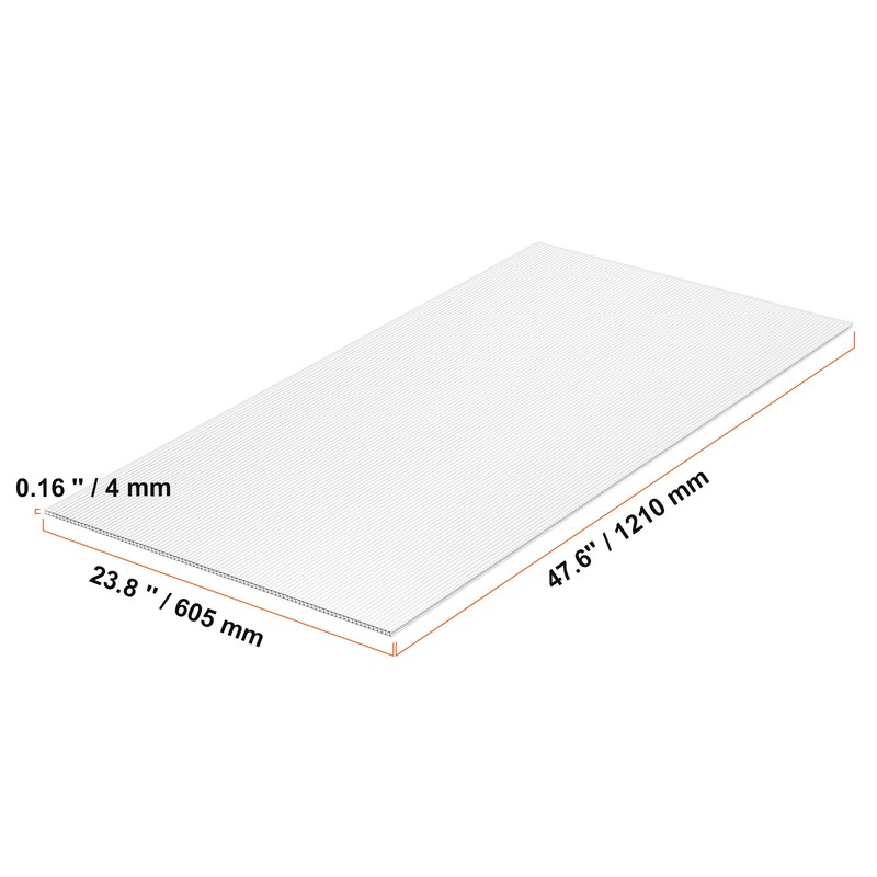24 Pack Polycarbonate Greenhouse Panels 2' X 4' X 4mm UV Protected Roof Sheets gallery