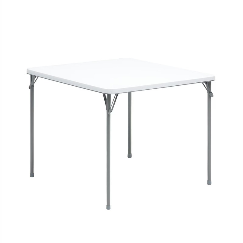 Mainstays 34" Fixed Table Top Folding Legs Card Table, White gallery
