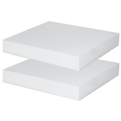 2 PCS Polyurethane High Density Cushion Foam Seat Replacement 16x12x2 Inch