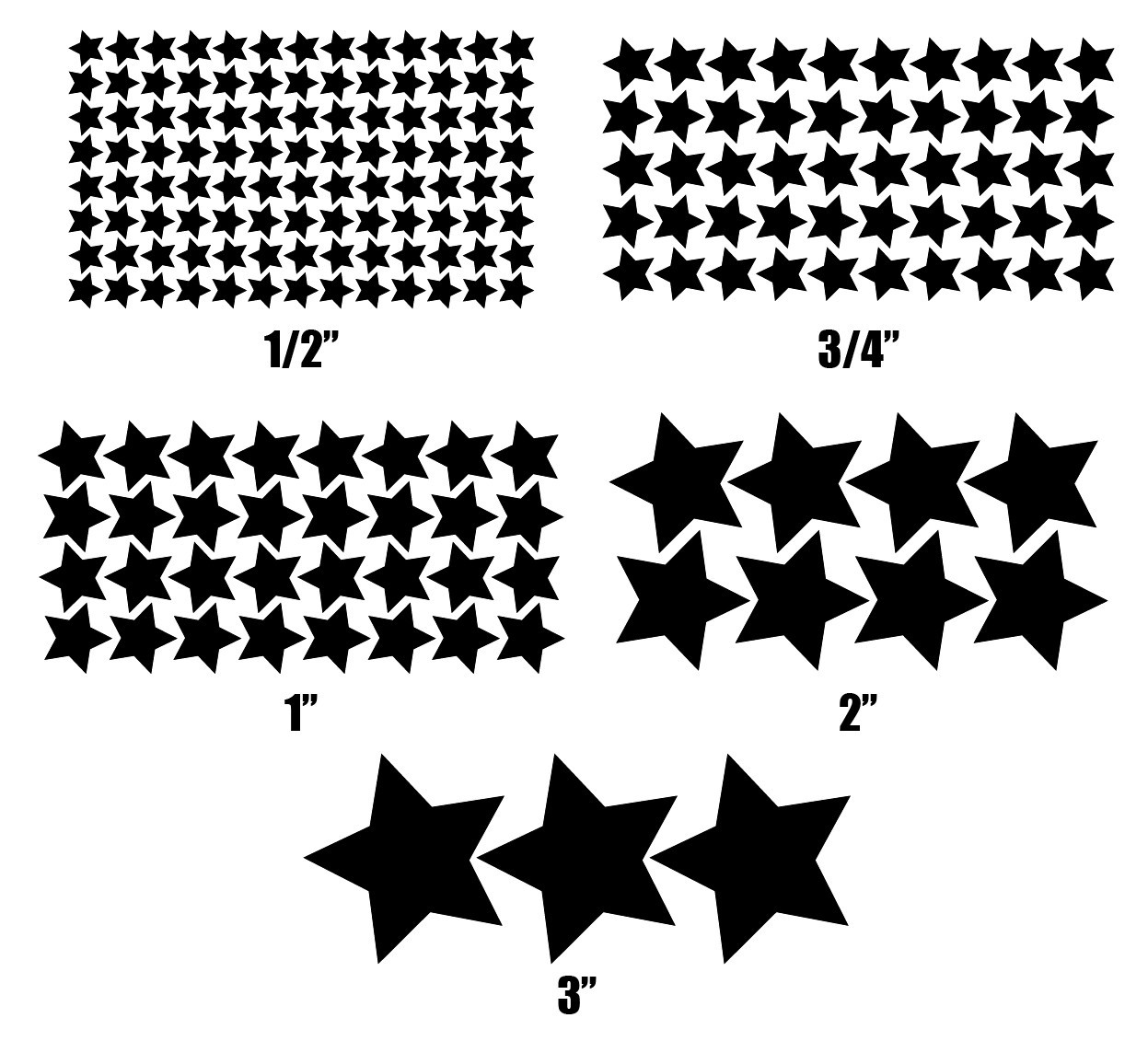 [Pick Size & Color] - STAR Decal Sticker! Permanent Outdoor Glossy Vinyl Bottle+ gallery