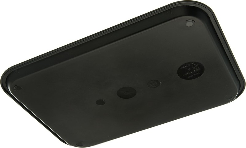 Customizable 12" x 16" Black Plastic Tray with Scratch-Resistant Weave Design gallery