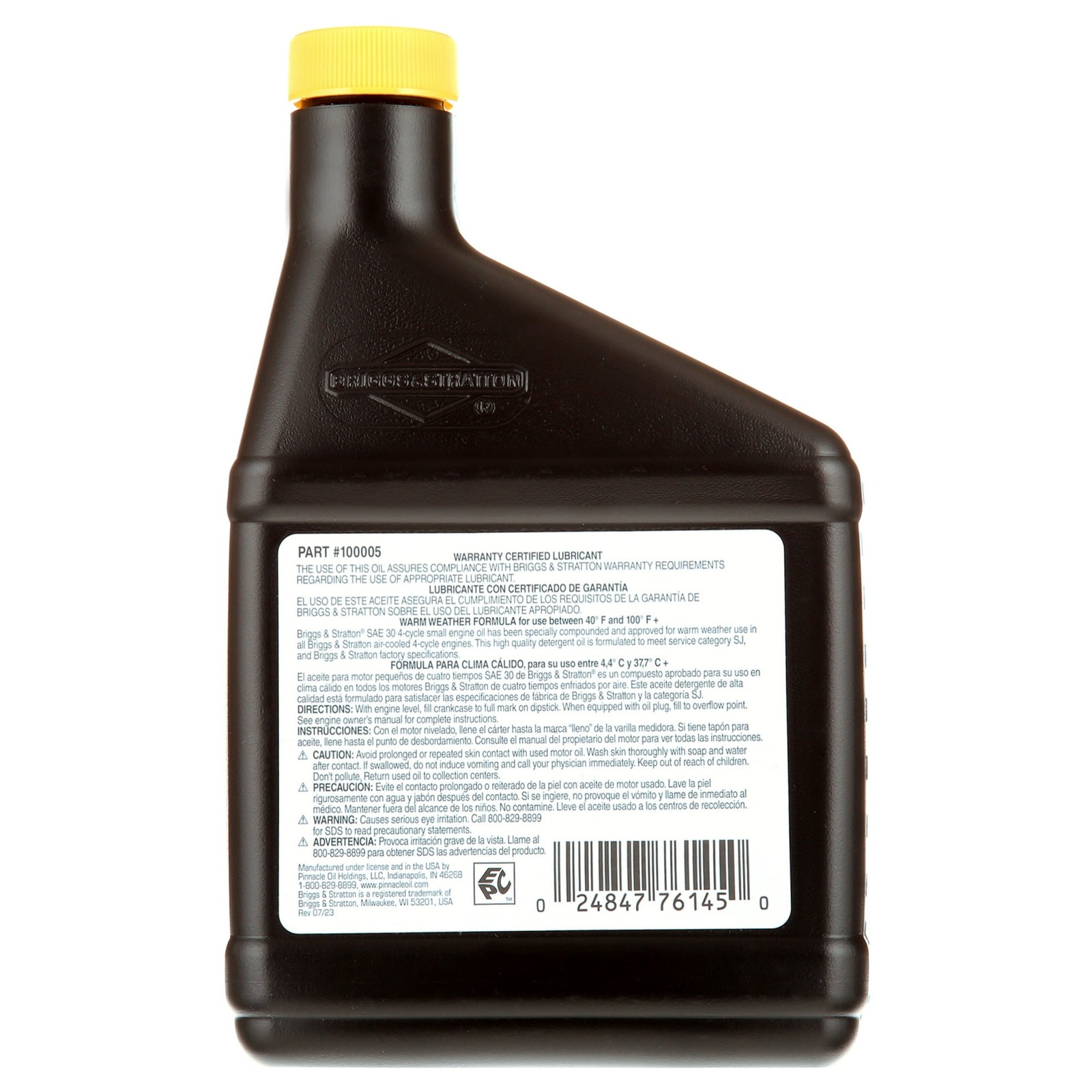 Briggs & Stratton 100005 SAE 30W 4-Cycle Engine Oil, 18 oz. Bottle gallery