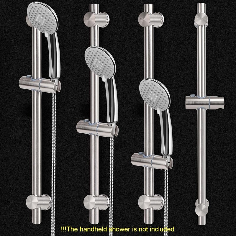 Slide Bar with Height/Angle Adjustable Handheld Shower Holder, Bathroom SUS 304 gallery