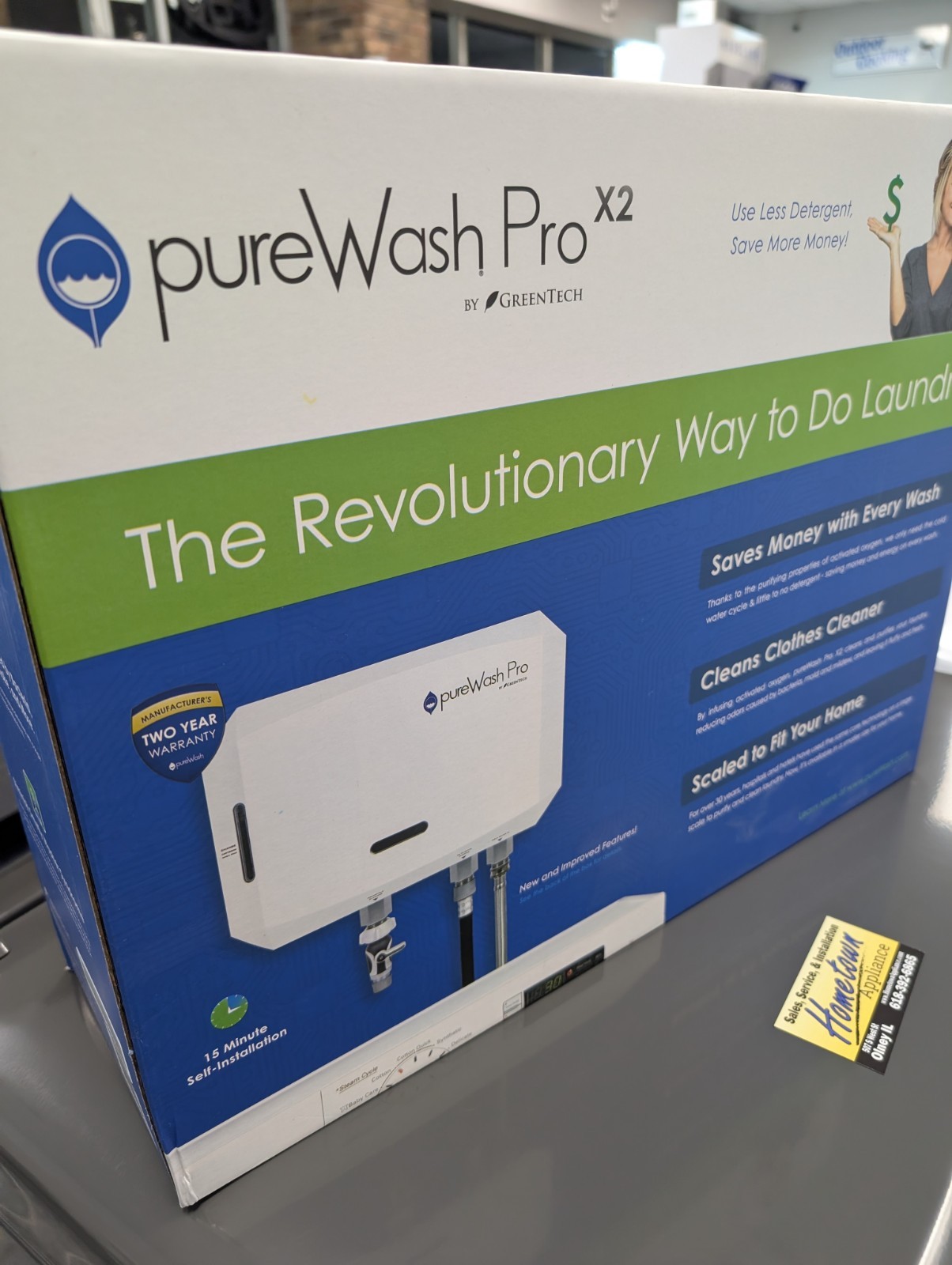 GreenTech PureWash Pro X2 Sanitizing Detergent-Less Laundry System gallery