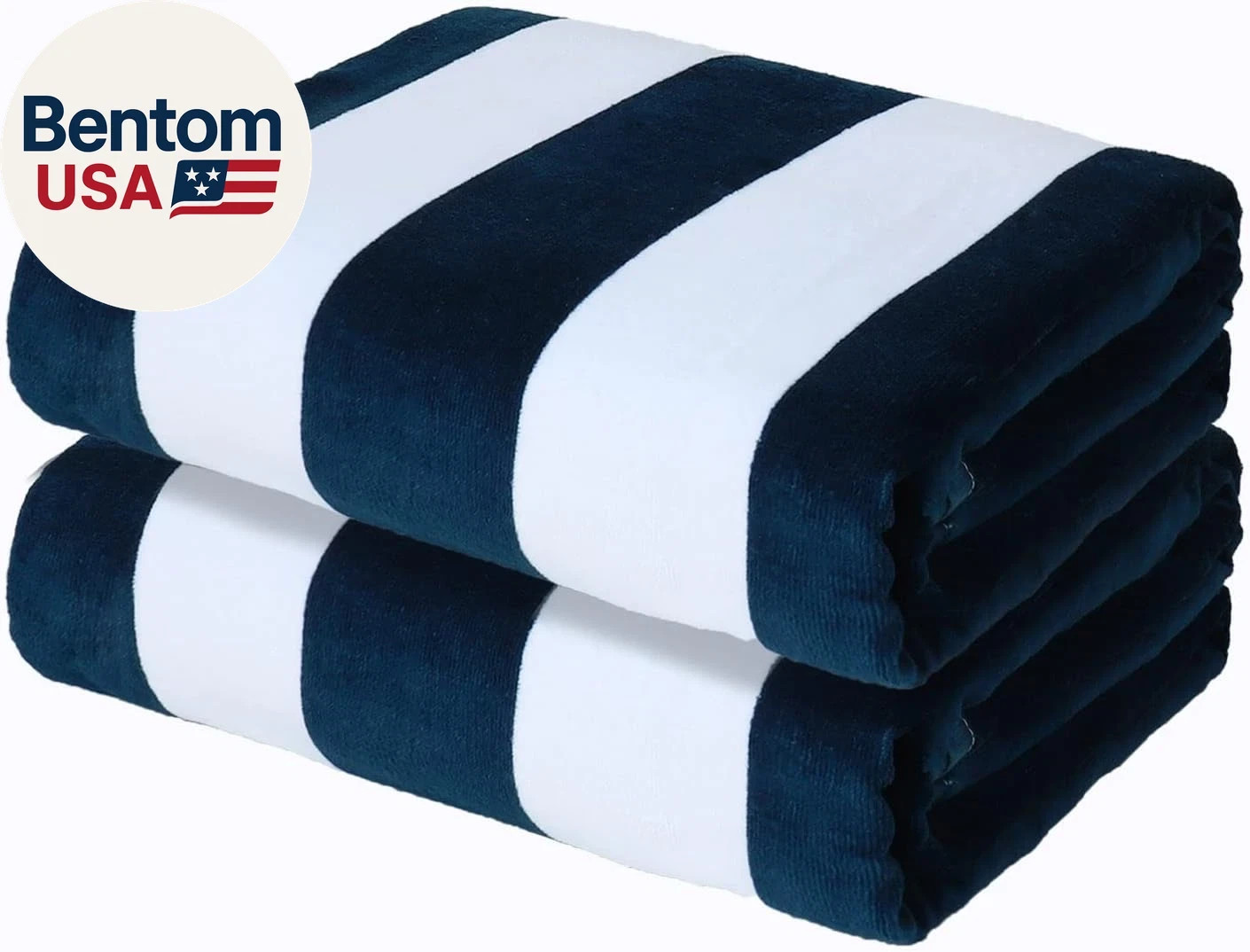 2 Pack Cotton Oversized 35X70 Inches Cabana Stripe Beach Towels, Super Absorbent gallery