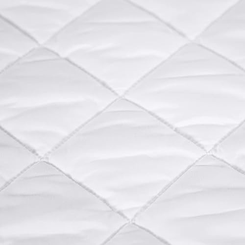 Power Clean Triple Action Quilted Soft Waterproof Mattress Pad Queen White gallery