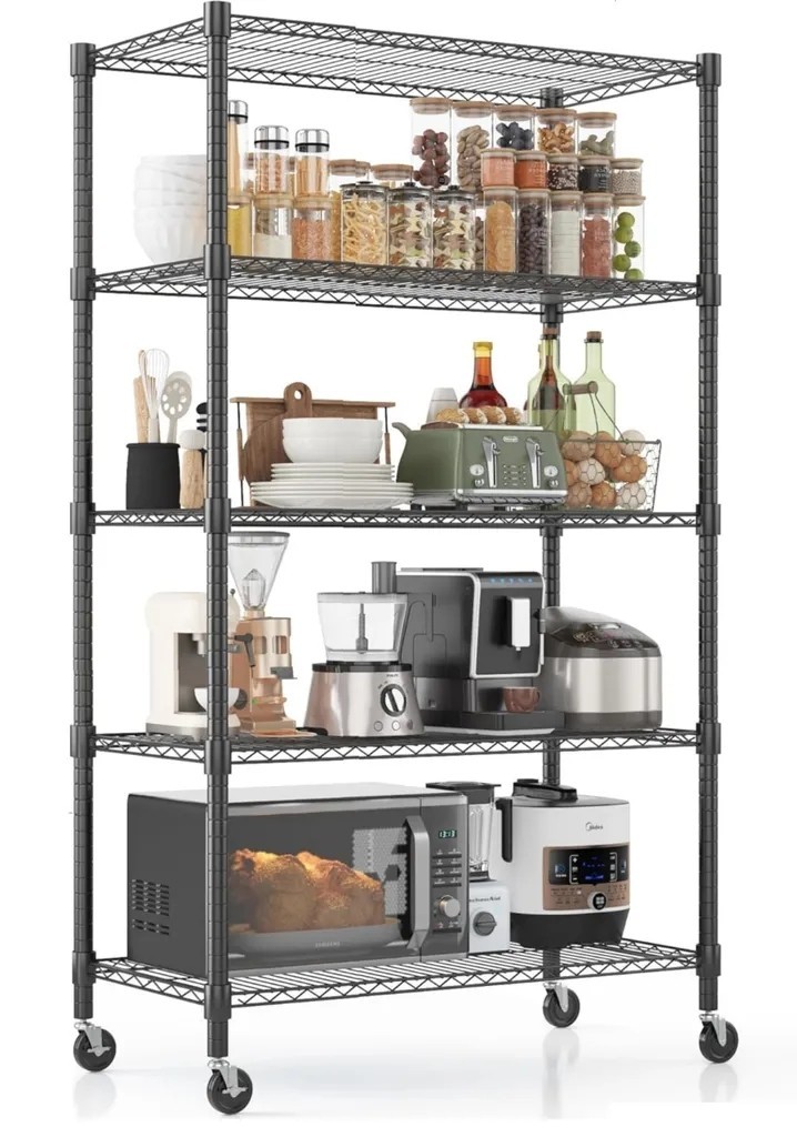 4/5 Tier Wire Shelving Unit Adjustable Metal Shelf 2000LBS Capacity Storage Rack gallery