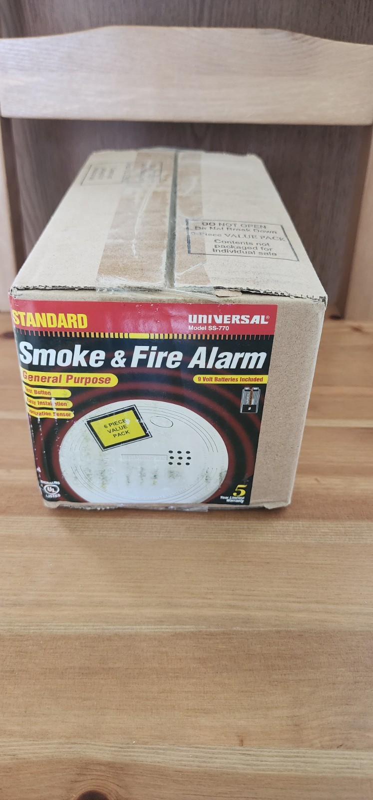 New Standard Universal SS-770 Smoke and Fire Alarm General Purpose 6 Pack NIB gallery