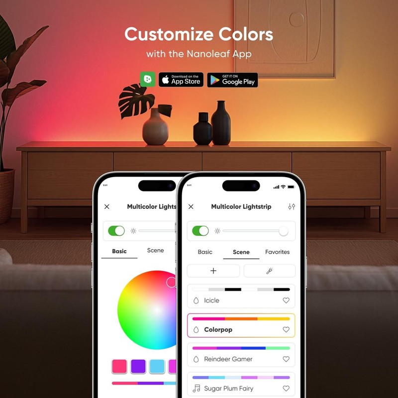 Nanoleaf Essentials Matter HD Multicolor Lightstrip (16.4ft) – Smart RGBIC LED S gallery