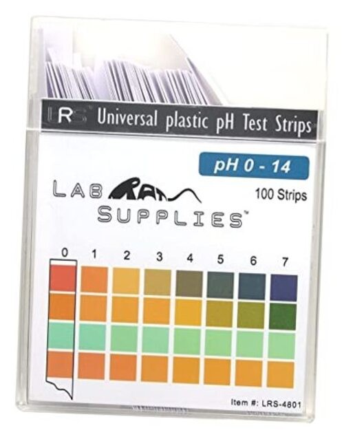 Plastic pH Test Strips, Universal Application (pH 0-14), 100 Count (Pack of 1)