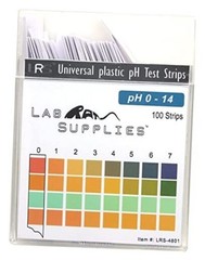 Plastic pH Test Strips, Universal Application (pH 0-14), 100 Count (Pack of 1)