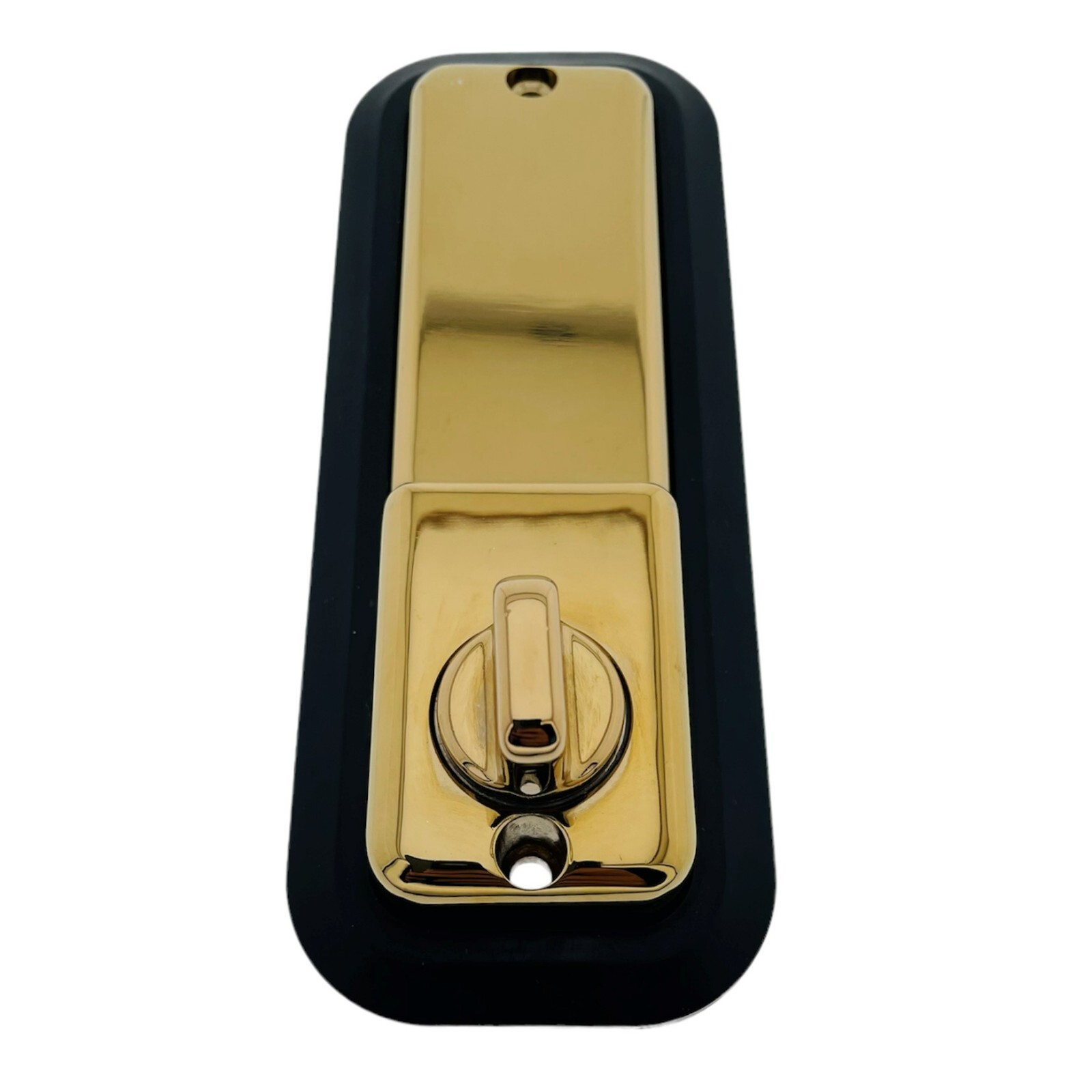 All Weather Mechanical Keyless Deadbolt Door Lock - Bright Brass gallery