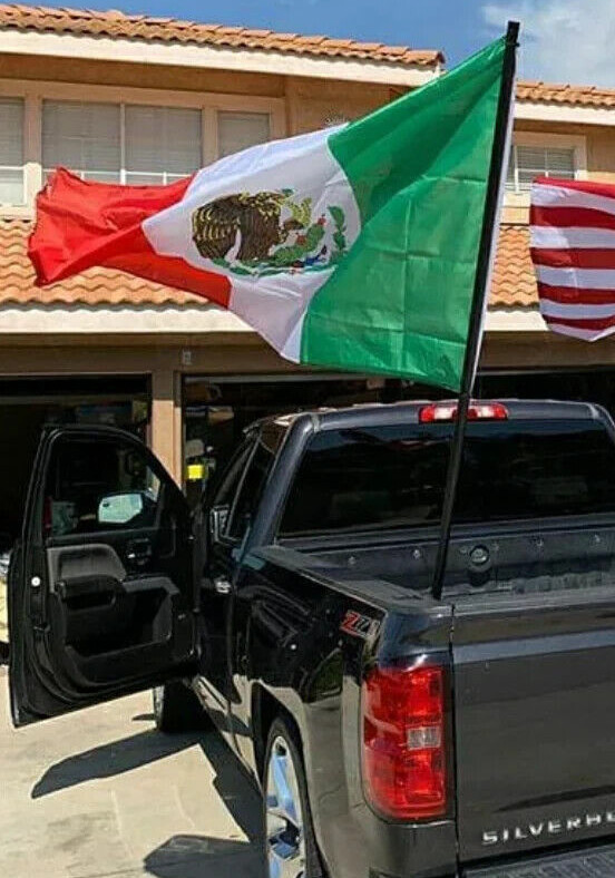 2 Big 6 Foot Mexico Flag Double Sided Double Stitched All Weather 6ft by 4ft gallery